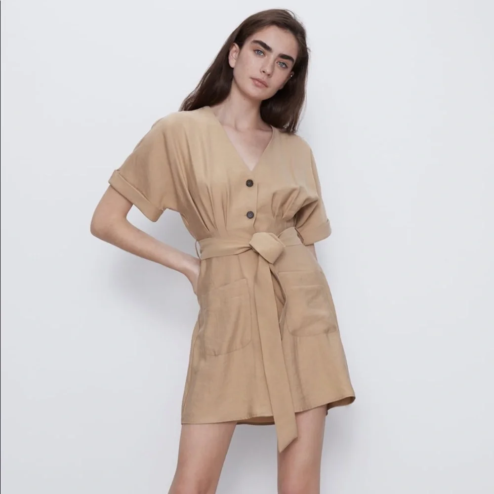 NWT Zara Button-up Dress size Medium
